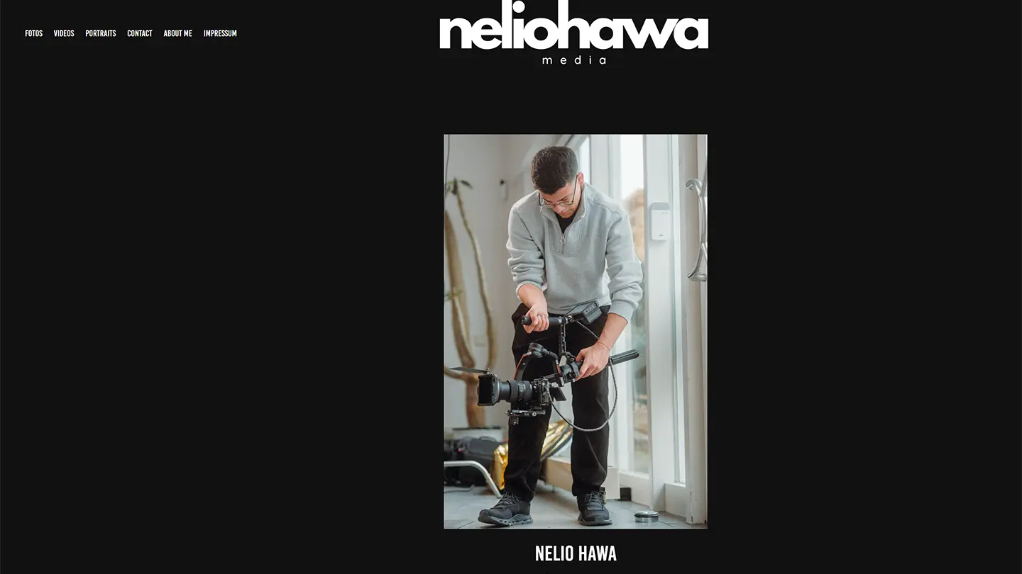 Website von Nelio Hawa Media für Foto- und Videoproduktion aus Stuttgart · Collaboration-Partner · imagecouture · Jens Achtert