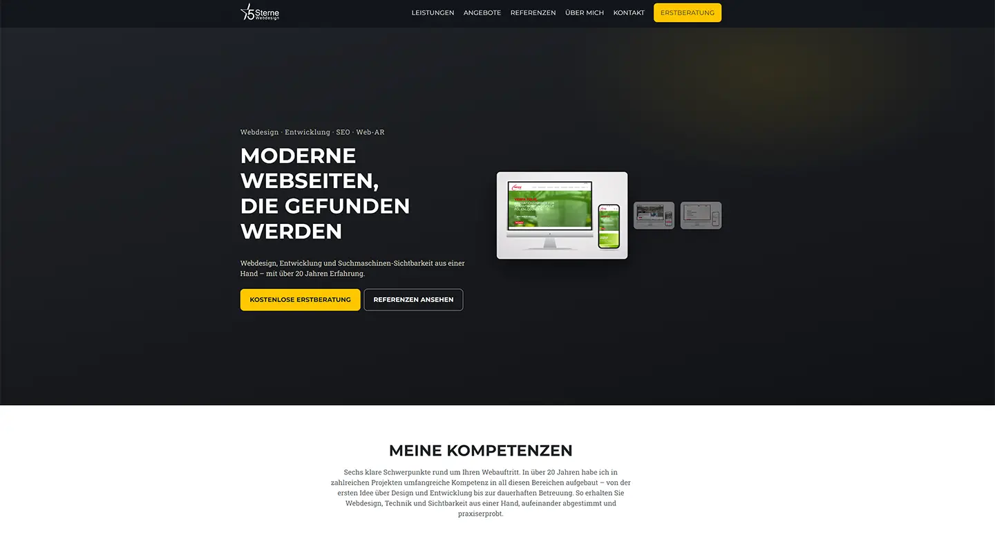 Website 5 Sterne Webdesign für Webdesign, Entwicklung und SEO · Collaboration-Partner · imagecouture · Jens Achtert